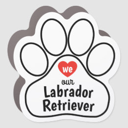Customisé Empreinte de patte Love My Dog Car Magne