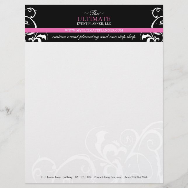 Customisée Élégant + En-tête de lettre audacieux de wedding (Devant)