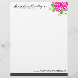 Customisée En-tête de lettre de fleuriste
