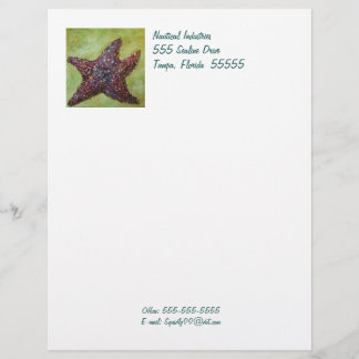 Customisée En-tête de lettre d'étoiles de mer