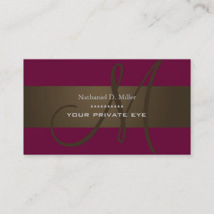 Customiser ce carte de visite monogramme