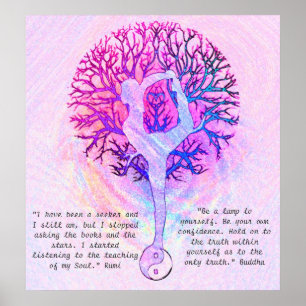 Customisez cette affiche - yoga rose Yin Yang