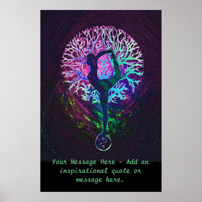 Customisez cette affiche - Yoga Tree (Devant)