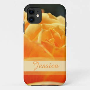 Customisez le coque iphone de fleurs de rose jaune