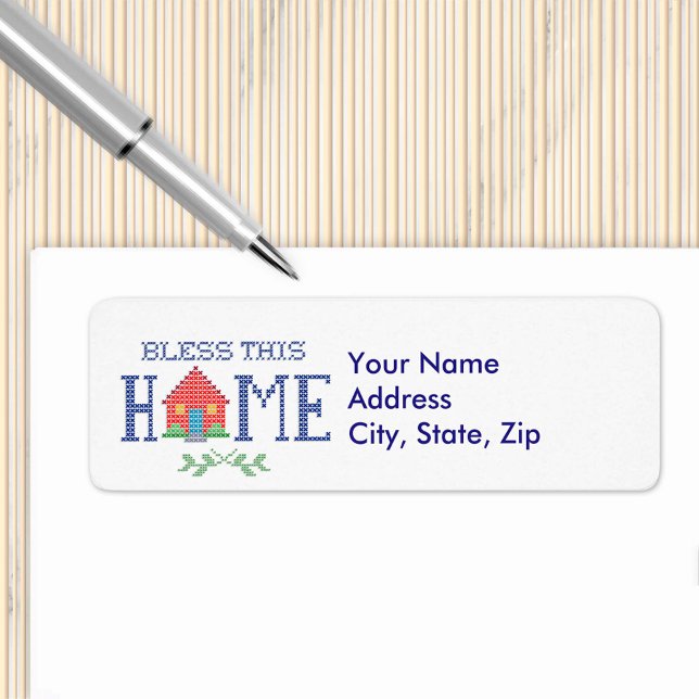 Customisez votre  Ce Étiquette d'origine (Add a personal touch to your mail with our "Bless This Home" address label.)