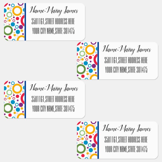 Customisez votre Étiquette Cercles multicolores (Groupe)