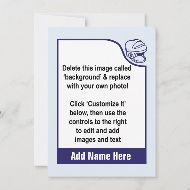 Customisez votre propre carte de commerce de hocke (Devant)