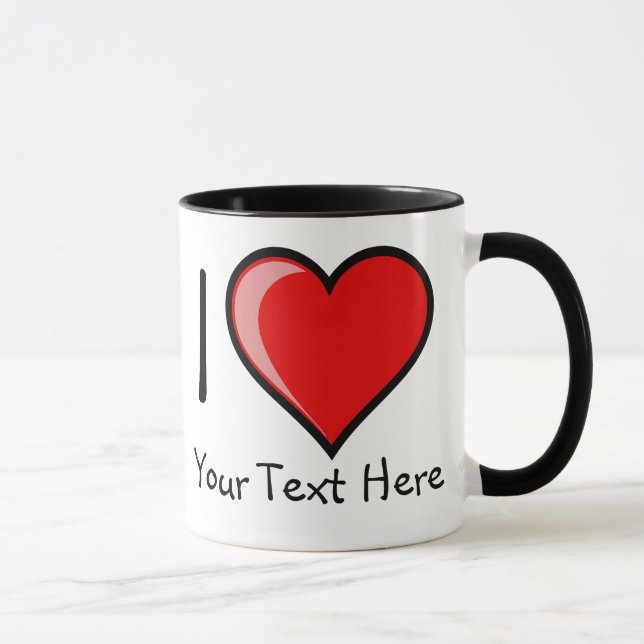 Customizabe I Herz-Tasse Tasse (Rechts)