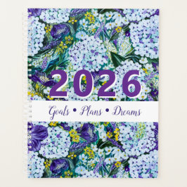 Customizable 2026 Rhapsody-Purple&White Hydrangea Planer