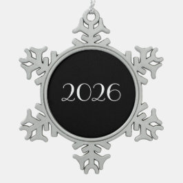 customizable 2026 schneeflocken Zinn-Ornament
