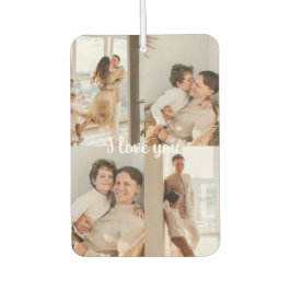 Customizable 4-Photo Collage I Love You Keepsake  Autolufterfrischer