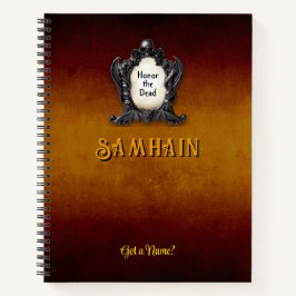 Customizable 8.5 x 11 Samhain Halloween Notebook Notizbuch