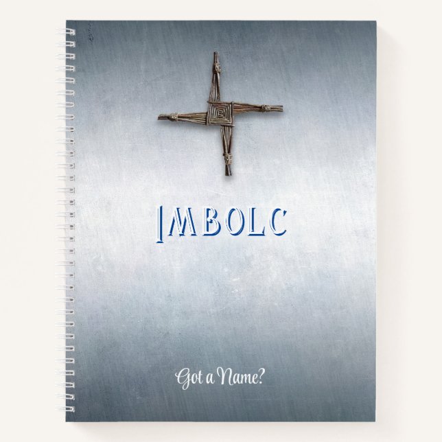 Customizable 8.5x11 Imbolc Candlemas Notebook Notizbuch (Vorderseite)