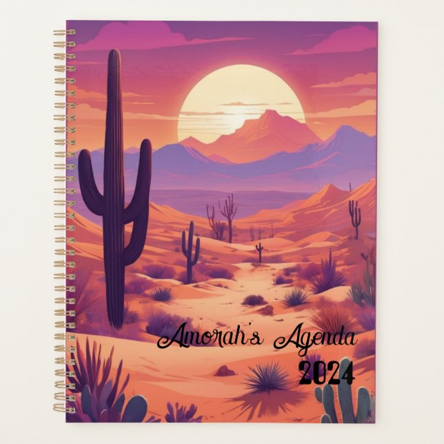 Customizable agenda, planner, name, year, desert planer (Vorderseite)