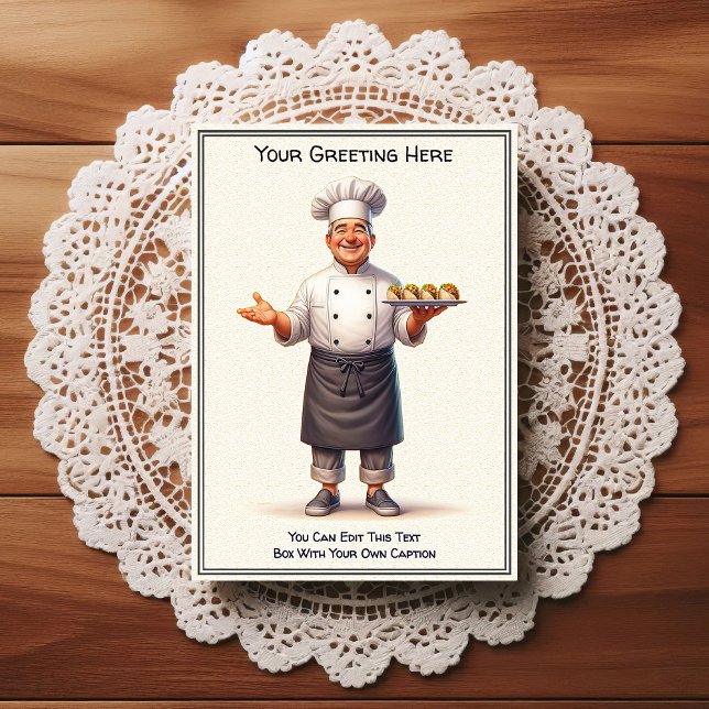 Customizable Any Occasion Cooking / Chef Postcard Postkarte (Von Creator hochgeladen)