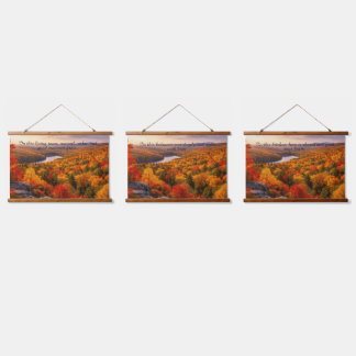 Customizable Autumn Wall Tapestry Set Home Gift Wandteppich Mit Holzrahmen