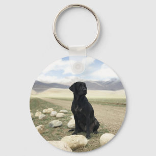 Customizable Black Labrador Retriever Schlüsselanhänger