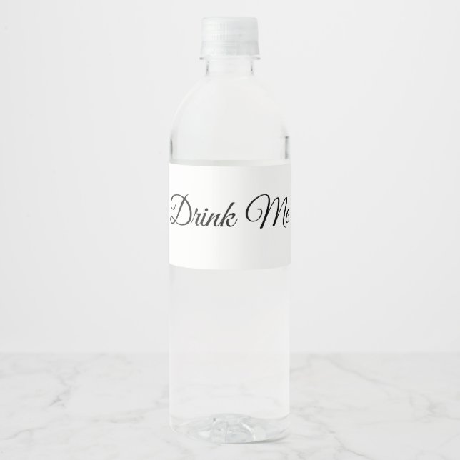 Customizable Blank Water Bottle Labels for Wedding (Vorderseite)
