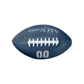 Customizable Blue & Silver Mini Football