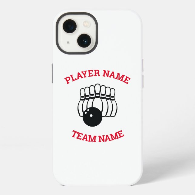 Customizable Bowling Team iPhone Hülle (Rückseite)