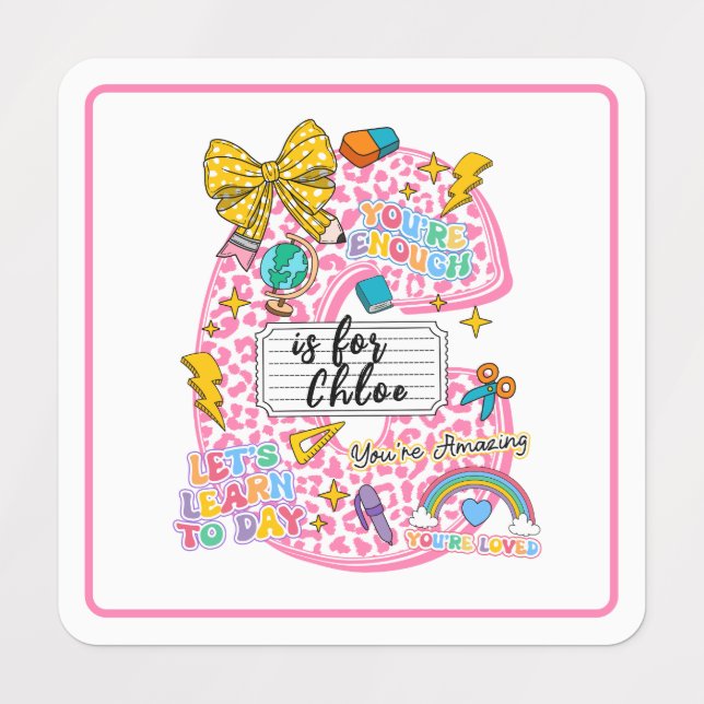 Customizable “C is for” Alphabet Art – Inspiration Etiketten (Design 1)