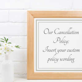 Customizable Cancellation notice/policy Fotoplatte
