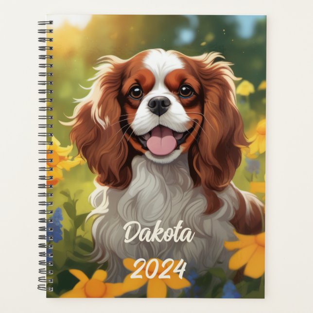 Customizable Cavalier King Charles Spaniel Planer (Vorderseite)