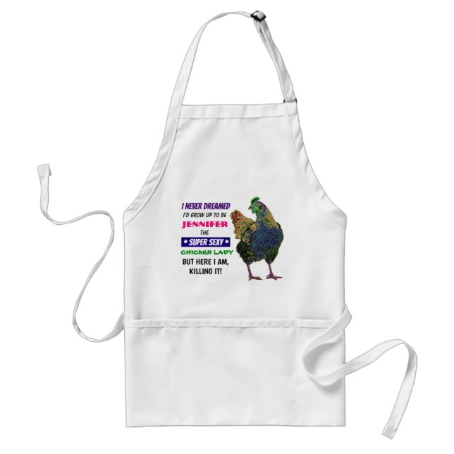 Customizable Chicken Lady Schürze (Vorne)