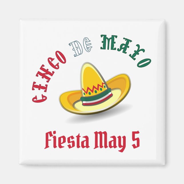 Customizable Cinco de Mayo 5 Mai Fiesta Magnet (Vorne)