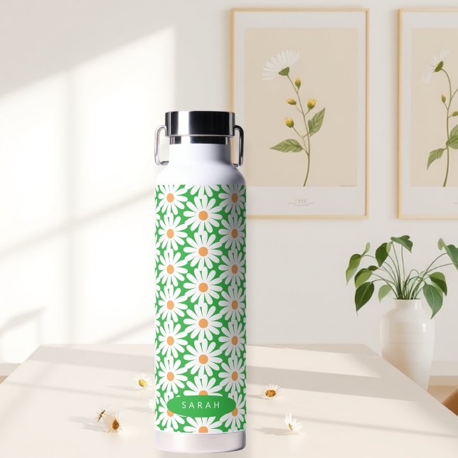 Customizable Daisy Pattern Insulated Water Bottle  Trinkflasche (Von Creator hochgeladen)