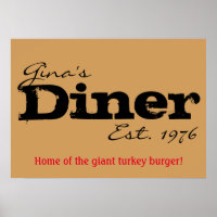 Customizable Diner Poster