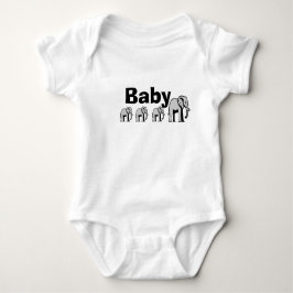 Customizable double-sided elephant bodysuit baby strampler