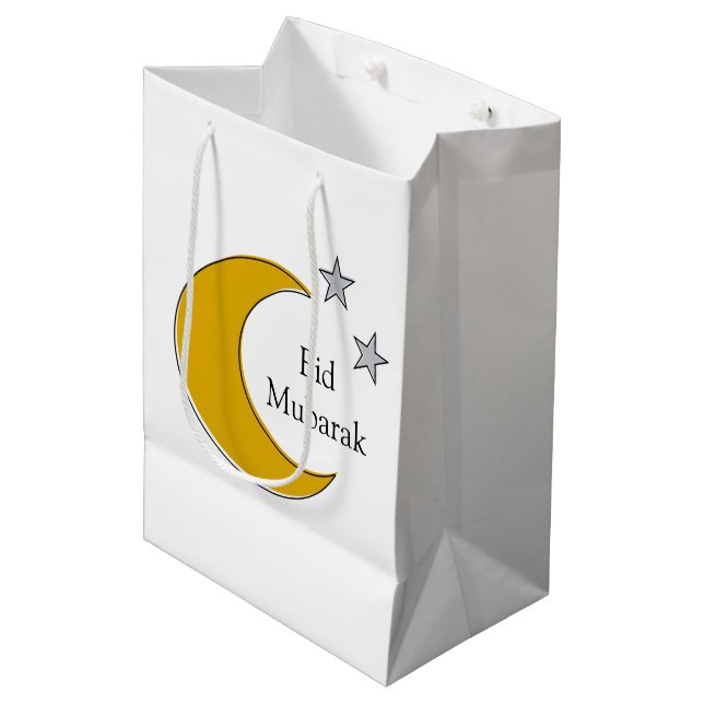 Customizable Eid Gift Bag Mittlere Geschenktüte (Vorderseite Schrägansicht)