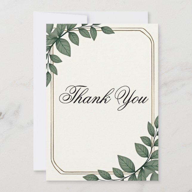Customizable Elegant Thank You Cards Einladung (Vorderseite)