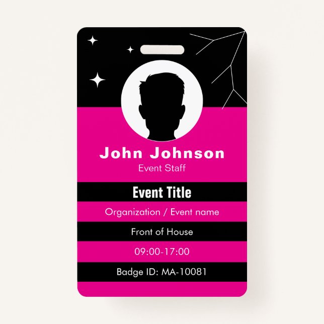 Customizable event badge ID Ausweis (Vorderseite)