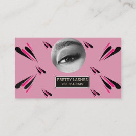 Customizable Eyelash Extension Gold Makeup Card Visitenkarte