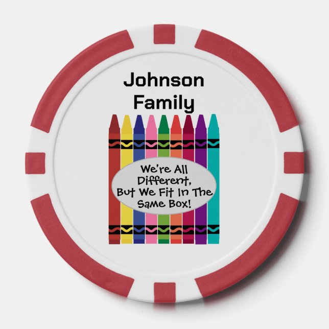 Customizable Family Reunion Poker Chips (Vorderseite)