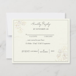 "Customizable Floral Elegance Wedding RSVP" Einladung