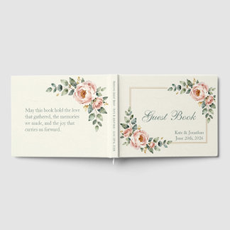 Customizable Floral Wedding Gästebuch