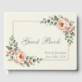 Customizable Floral Wedding Gästebuch