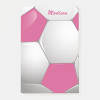 Customizable Football Soccer Ball Pink and White