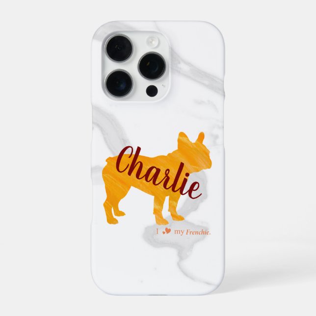 Customizable French Bulldog Pastel - Frenchie iPhone 16 Pro Hülle (Rückseite)