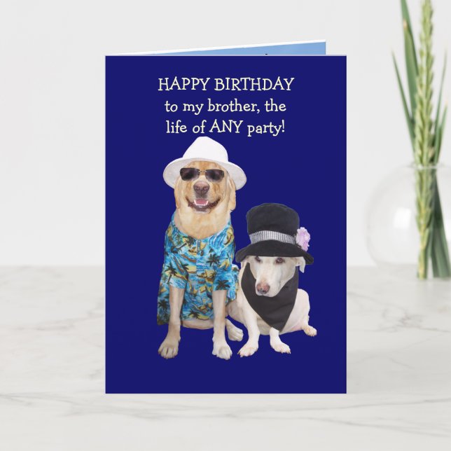Customizable Funny Dog/Lab Birthday Karte (Vorderseite)