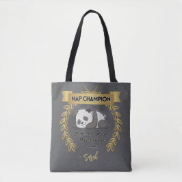 Customizable Funny Panda Nap Champion Tasche