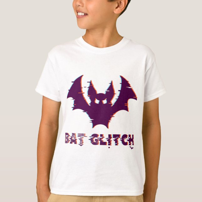 Customizable Glitch Bat T-Shirt (Vorderseite)