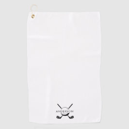 Customizable Golf Towel Featuring Name and Logo Golfhandtuch