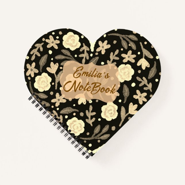 Customizable Heart Spiral NoteBook For Work& Study Notizbuch (Vorderseite)