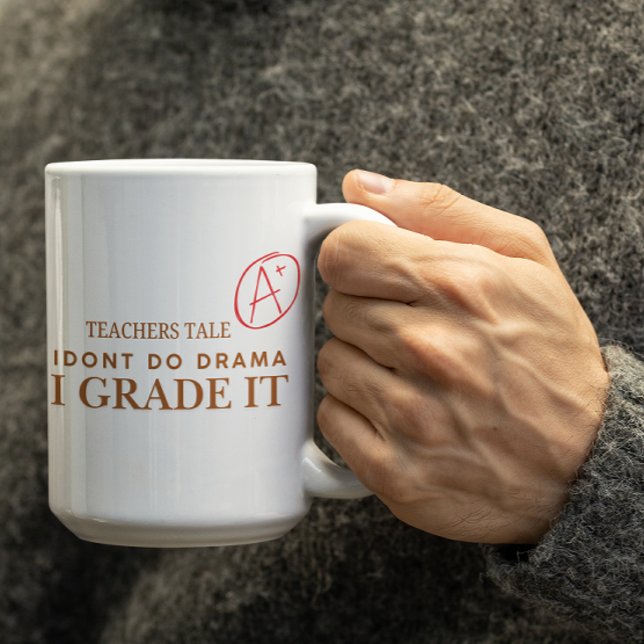 Customizable I grade it Teachers Coffee mug Kaffeetasse (Von Creator hochgeladen)