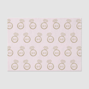 Customizable Initial Engagement Ring Tissue Paper Seidenpapier