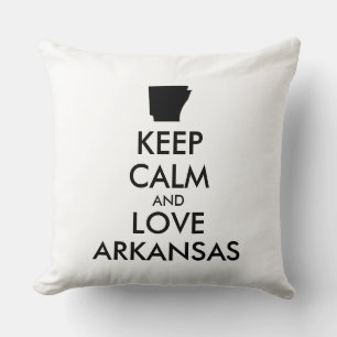 Customizable KEEP CALM and LOVE ARKANSAS Kissen